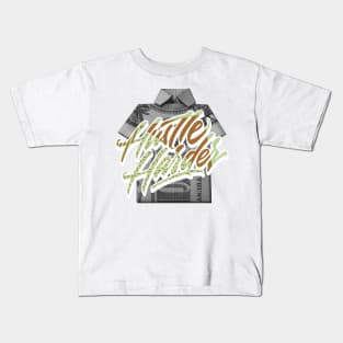 Hustle Harder Honeydew Kids T-Shirt